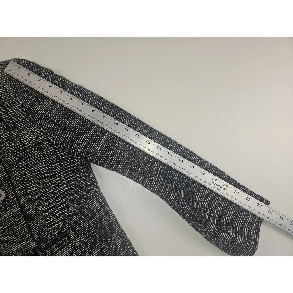 DKNY‎ Black Tweed Blazer Tailored Structured Career Jacket Fully Lined Size 8